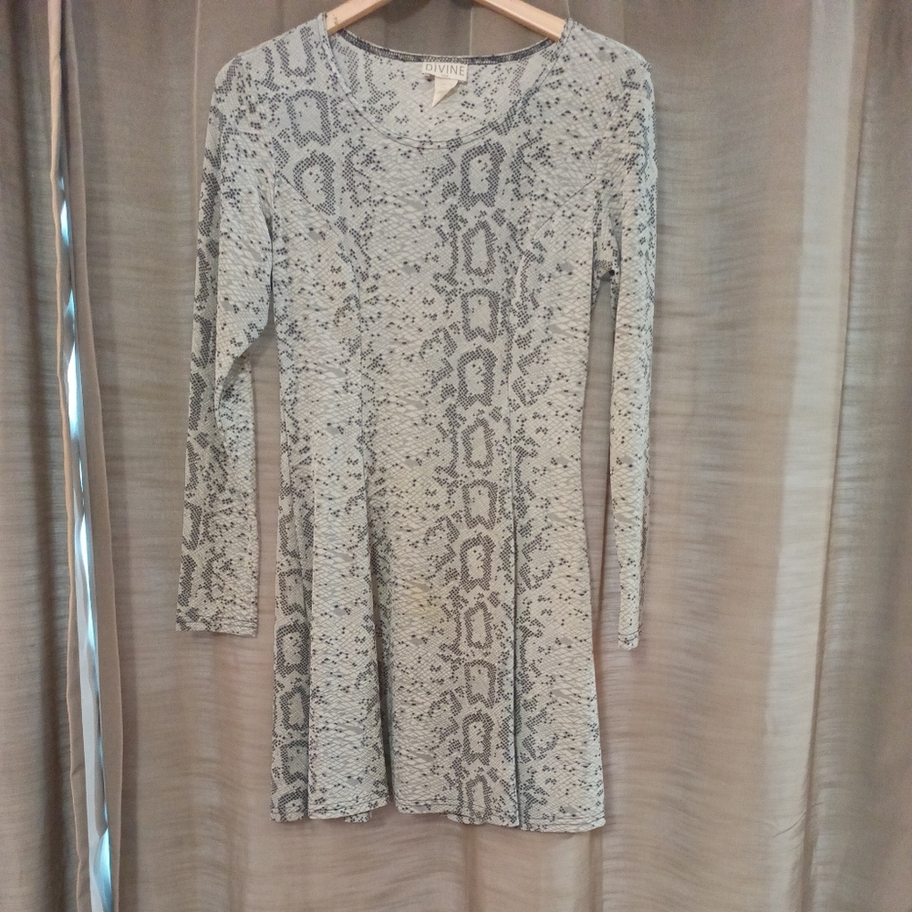 Y2K Divine Mini Dress Snake Print Large